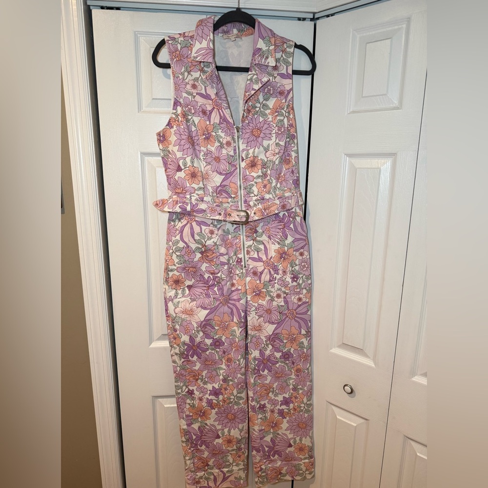 Skies Are Blue Pastel Floral Jumpsuit